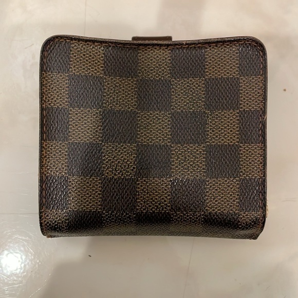 Louis Vuitton Compact Snap Zip Bi fold Wallet DAMIER EBENE - Picture 2 of 13